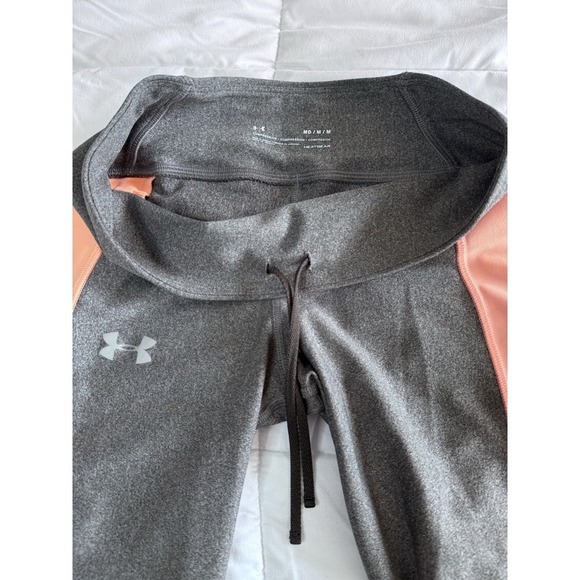 Womens UNDER ARMOUR Compression Crop Leggings Sz Medium Drawstring 20" - Picture 6 of 11